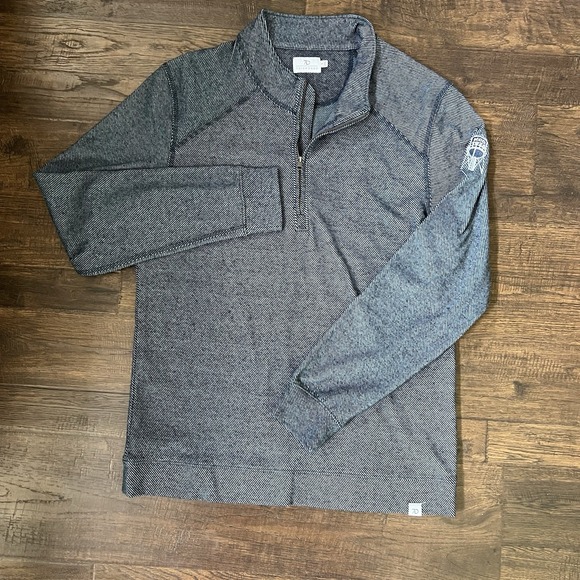 7 Diamonds Generation 1/4 Zip‎ Pullover M Striped KCC 1925 Embroidered Logo Golf - Picture 3 of 11